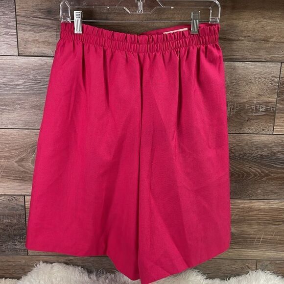 WORTHINGTON Pleated Dressy Shorts Skirtlike Fully Lined Size 8 Vintage Fushia - Picture 4 of 8